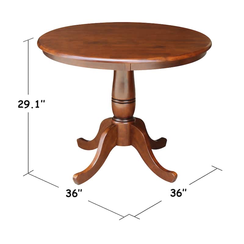 Copper Grove Karl 36-inch Round Top Pedestal Table - 29.1"H