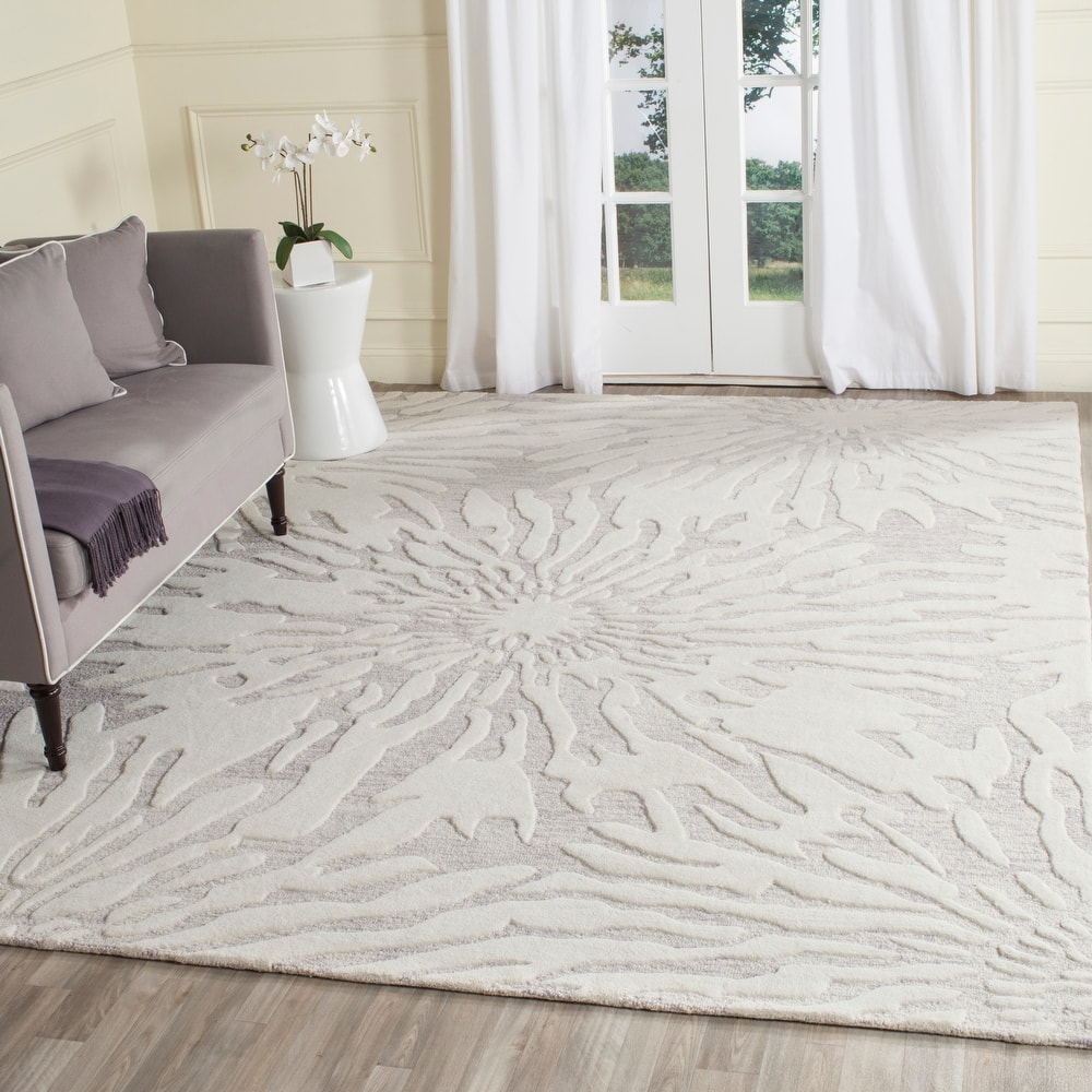 SAFAVIEH Handmade Bella Terzia Modern Floral Wool Rug