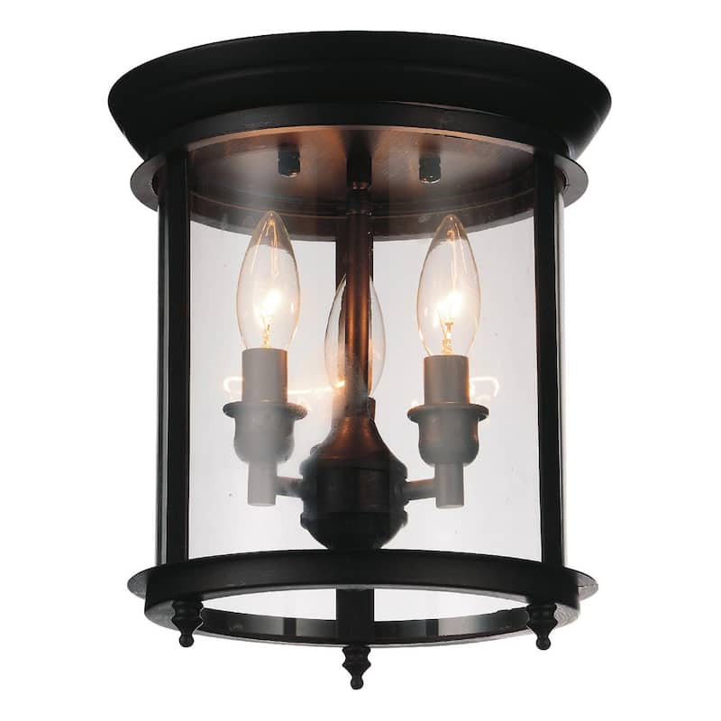 Desire 3 Light Cage Flush Mount With Oil Rubbed Bronze Finish - Oil Rubbed Bronze - Oil Rubbed Bronze