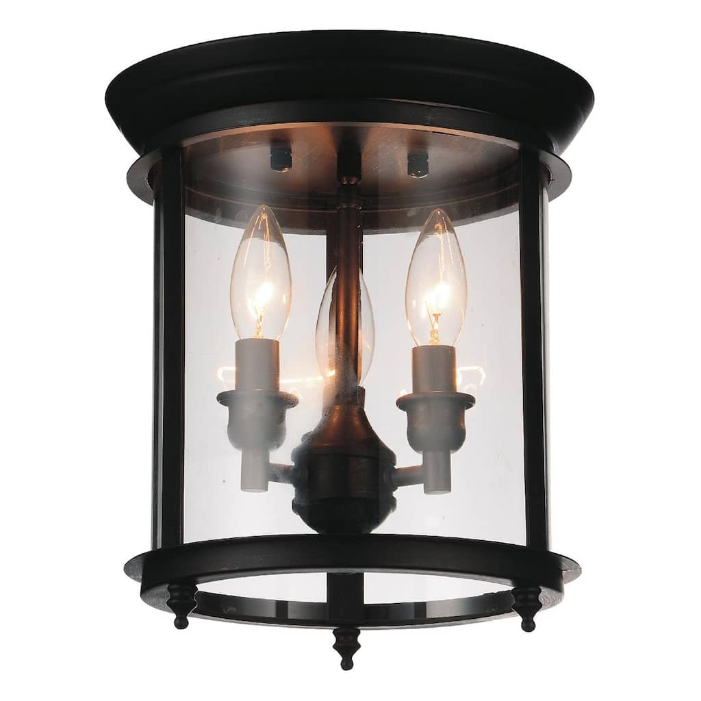 Desire 3 Light Oil Rubbed Bronze Cage Flush Mount - Oil Rubbed Bronze