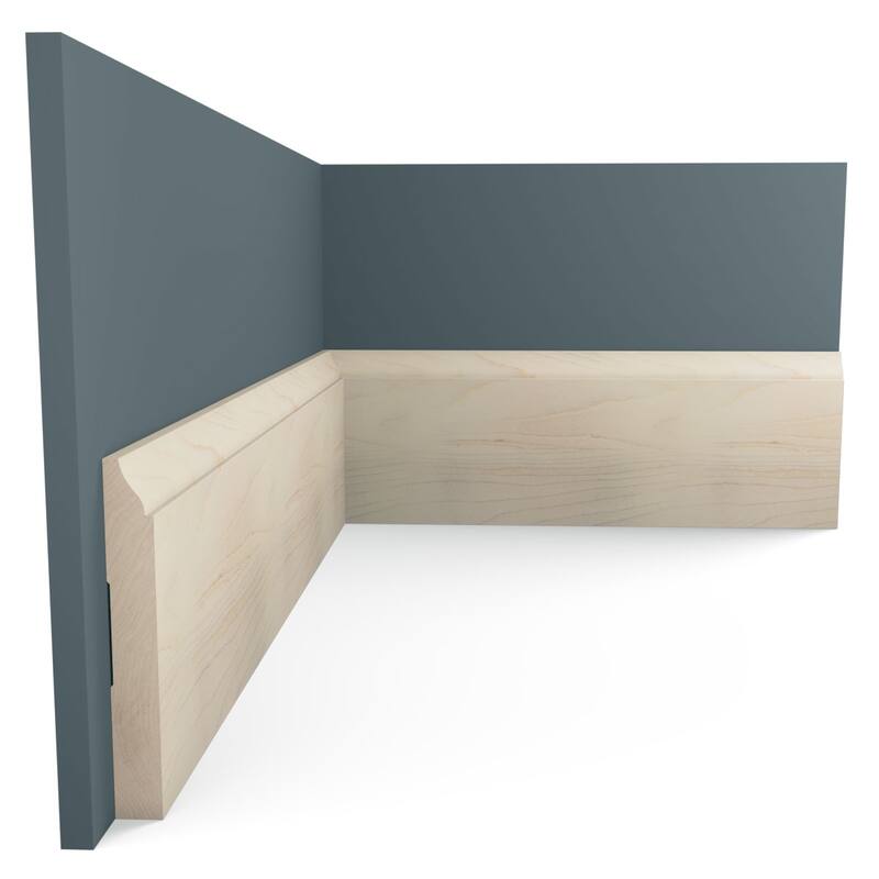 WM620: 9/16-in D x 4-1/4-in W x 96-in L Americraft Solid Hardwood Stain Grade Ogee Base Moulding