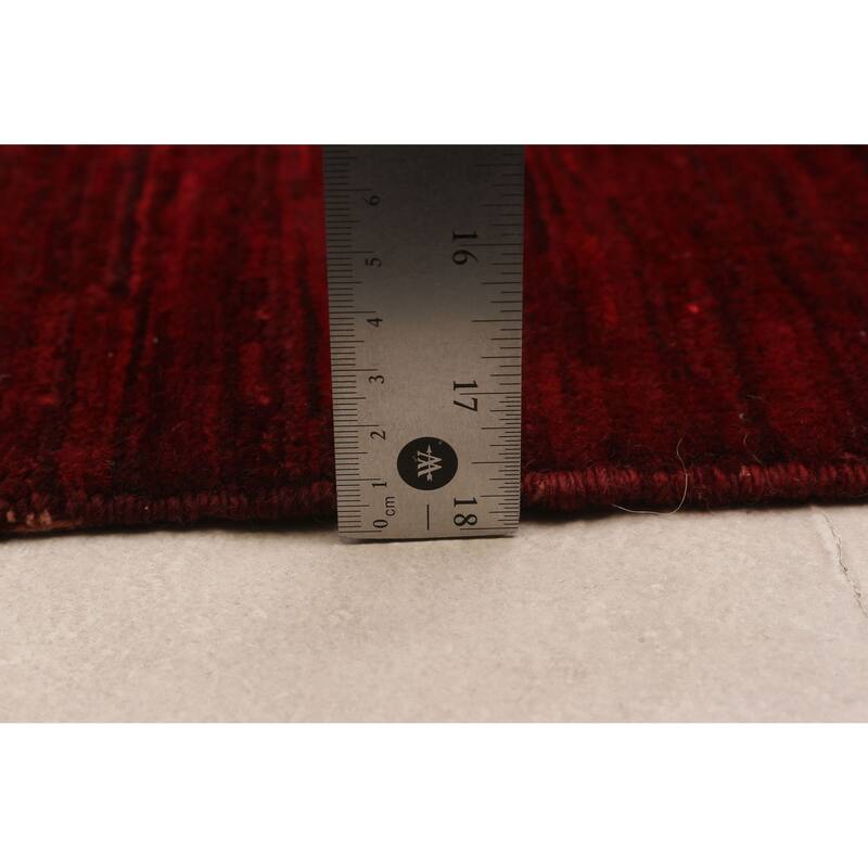 ECARPETGALLERY Hand-knotted Peshawar Ziegler Dark Red Wool Rug - 6'9 x 9'0