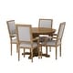 preview thumbnail 37 of 62, Mores Upholstered 5 Piece Circular Dining Set by Christopher Knight Home