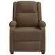 preview thumbnail 3 of 6, vidaXL Massage Chair Brown Fabric - 27.6" x 36.6" x 38.6"