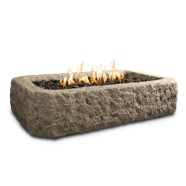 Real Flame 568LP-ANS Antique Stone Rectangle Propane Table - Bed