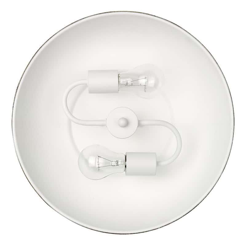 Golden Lighting Kinsley 2-light Flush Mount in Antique Ivory shade - N/A