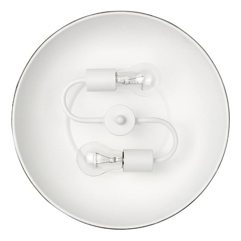 Kinsley 2 Light Flush Mount Aged Galvanized Steel - N/A