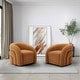preview thumbnail 30 of 45, Upholstered Swivel Barrel Accent Chair Set of 2