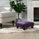 preview thumbnail 62 of 130, The Curated Nomad Performance Fabric Stardust Square Upholstered Footstool Ottoman Purple - Velvet