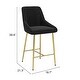 preview thumbnail 12 of 10, Dalton Farm Counter Chair Black & Gold - N/A