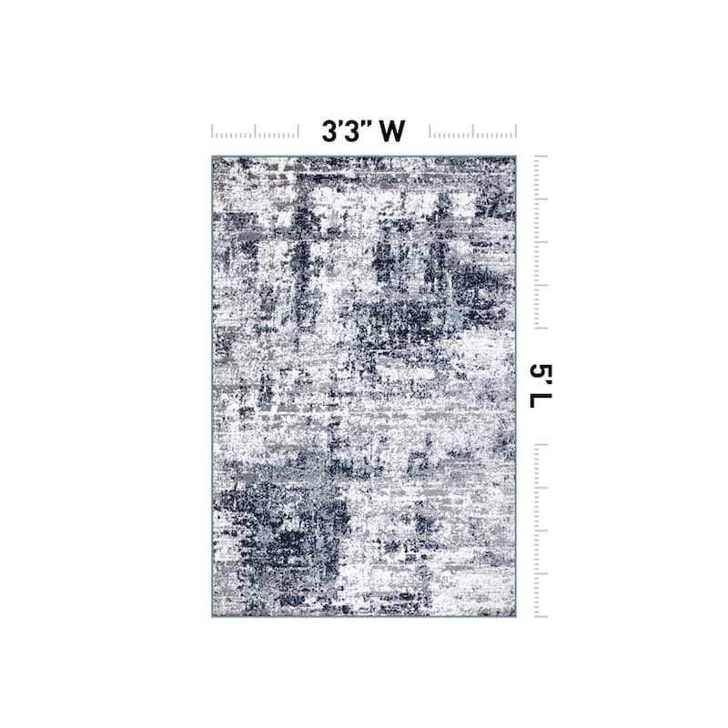 World Rug Gallery Distressed Abstract Area Rug