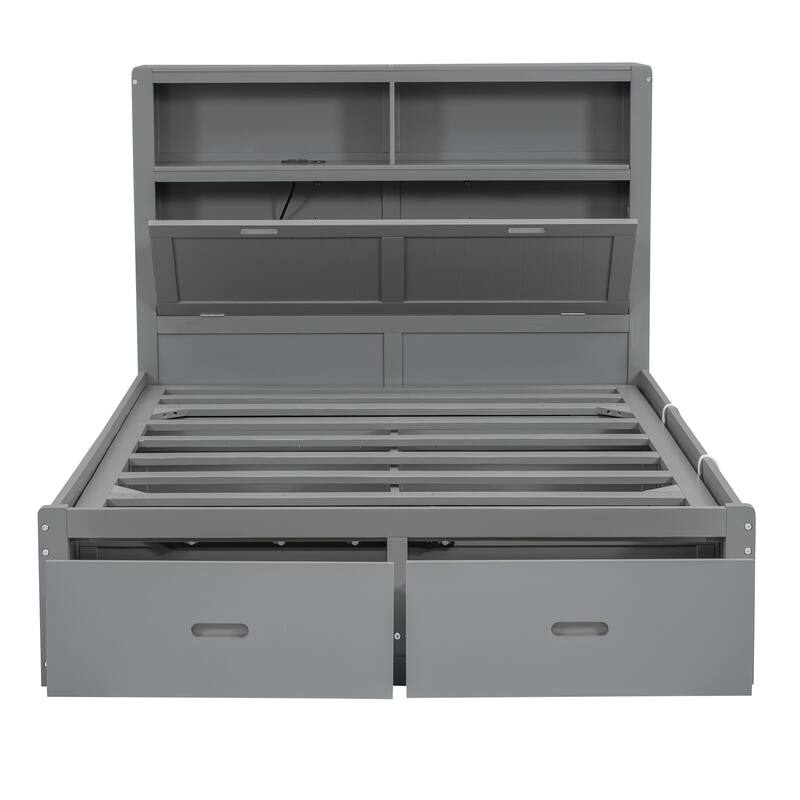 Elegant Design Full Size Platform Bed Upholstered Bed