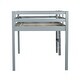 preview thumbnail 14 of 45, Wooden Low Height Twin Size Loft Bed with Ladder,Strengthened Slats