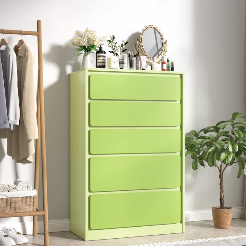 VEIKOUS 5-Drawer Chest of Dresser Storage Clothes Organizer for Bedroom, Organizers and Storage with Anti-Tipping Device
