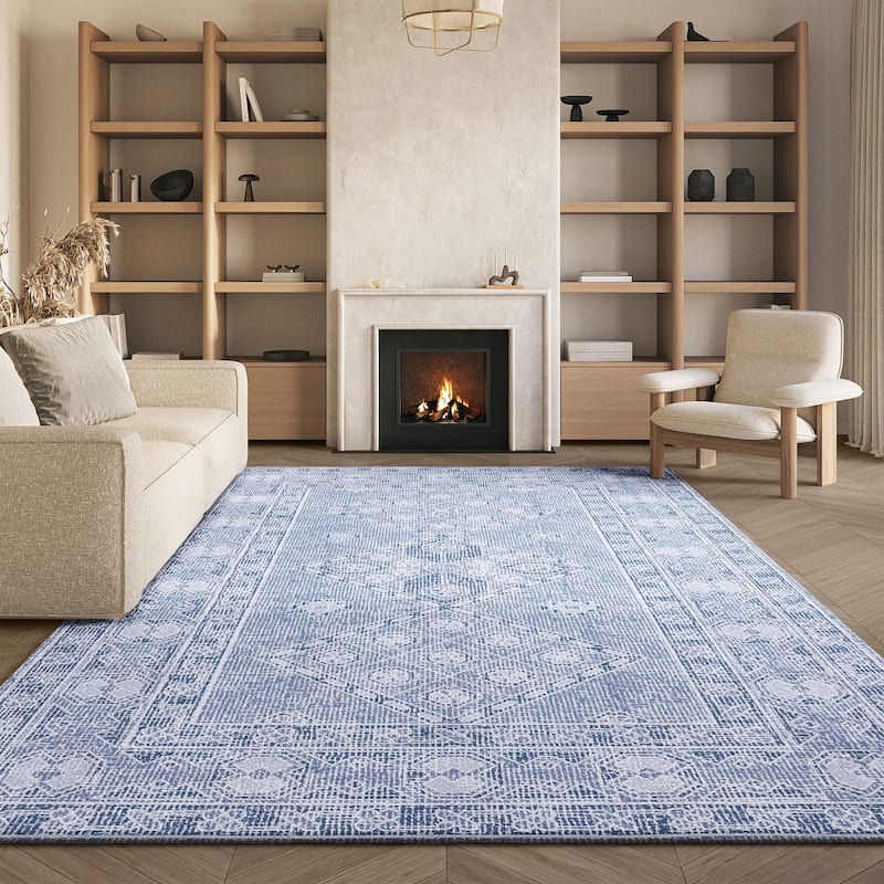 SAFAVIEH Tucson Machine Washable Slip Resistant Lotta Traditional Rug