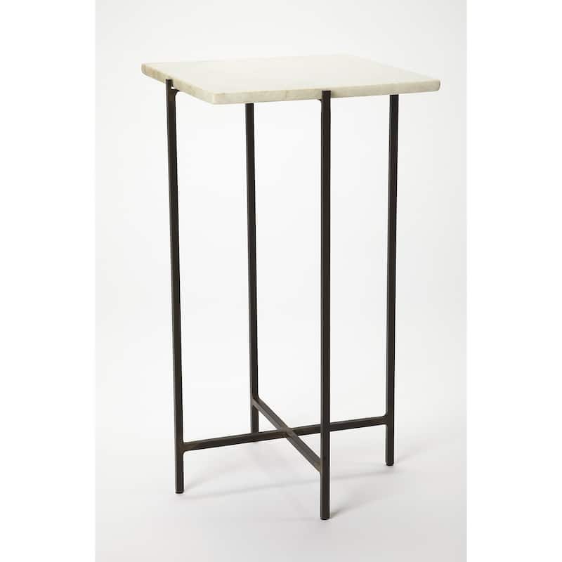 Nigella square Marble & Metal Accent Table