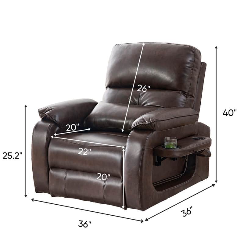 Mixoy Power Lift Recliners Chair with Vibration Massage Heating,8 Points MessageRecling Degrees,Storage,Cup Holder