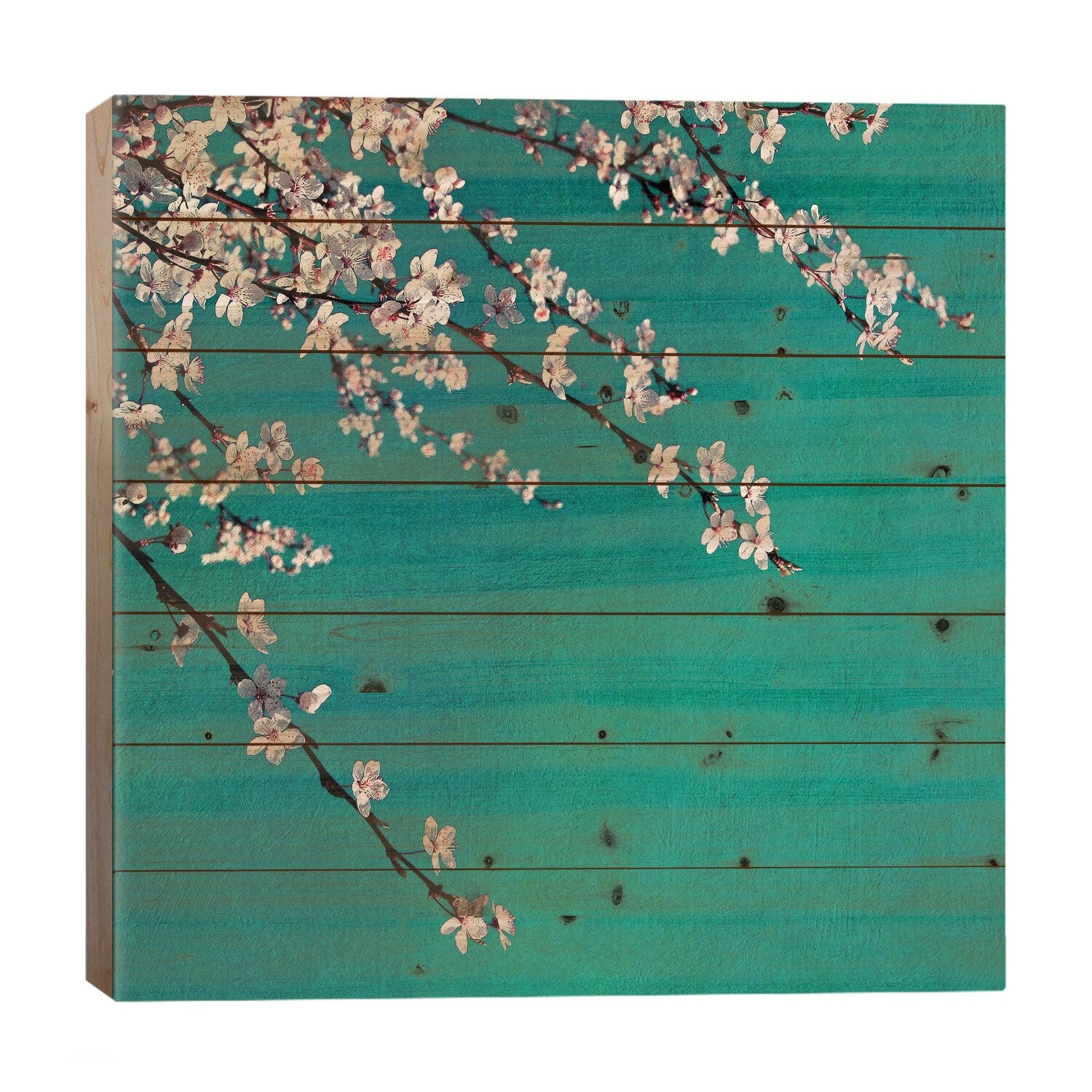 Green Print On Wood by Claudia Drossert - Multi-Color