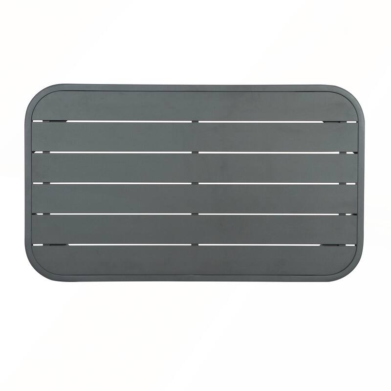 Mariano Steel Loveseat and Table