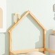 preview thumbnail 5 of 6, Natural Twin Size Pine Wood Floor bed with House-shaped Headboard and Fences for Bedroom