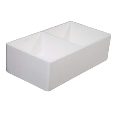 Kingston Brass Arcticstone 33" Farmhouse Double Basin Stone Composite