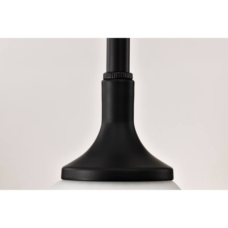Solara Mini Pendant Matte Black Finish Frosted Ribbed Glass - Matte Black