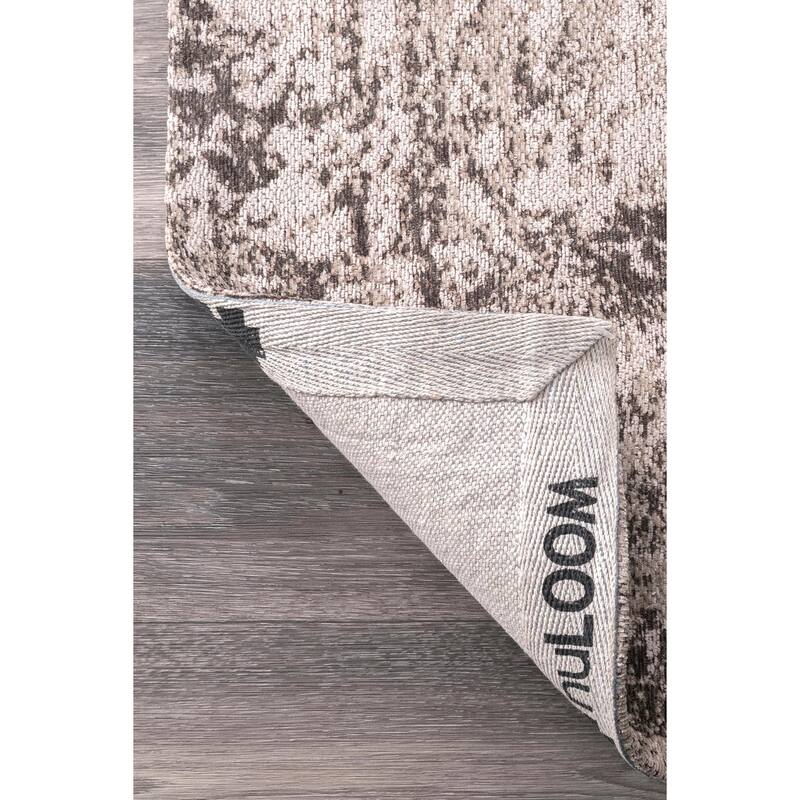 Nuloom Handmade Distressed Abstract Vintage Wool Area Rug