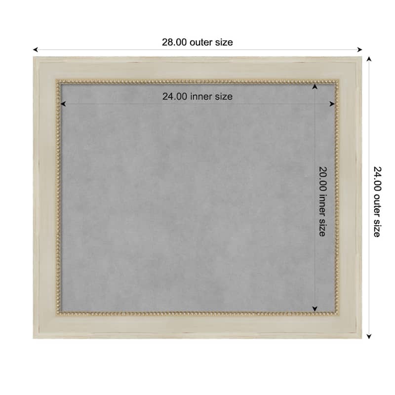 Amanti Art Parthenon Cream Framed Magnetic Board - Board Size 24x20