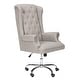 preview thumbnail 4 of 7, SAFAVIEH Ian Linen Chrome Leg Swivel Office Chair - 24.2" x 27.2" x 46.1"