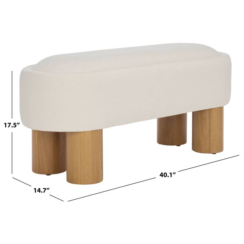 SAFAVIEH HOME Posner Bench - 40"W x 15"D x 18"H
