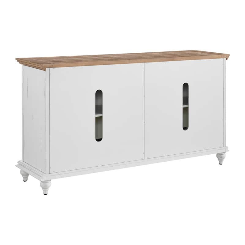 Garden District Solid Wood 65" TV Stand Console