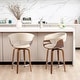 preview thumbnail 108 of 167, Glitzhome Set of 2 or 4 Modern Counter & Bar Height Wooden Swivel Bar Stools