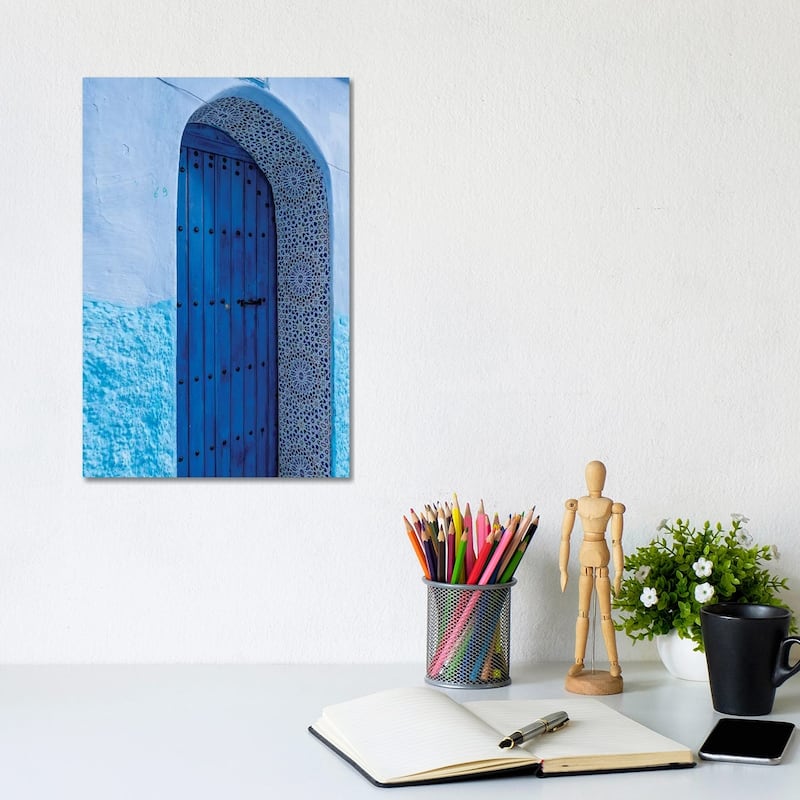 iCanvas "Africa, Morocco, Chefchaouen. Arch Over Wooden Door." by Jaynes Gallery Canvas Print - 12x8x0.75