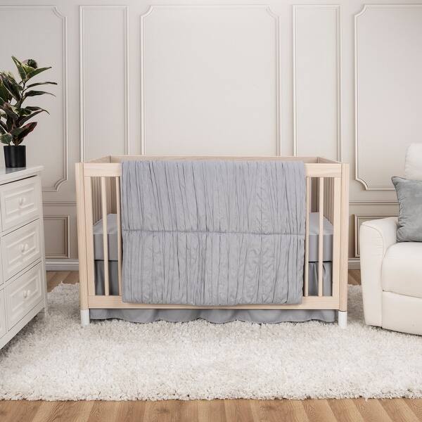 slide 2 of 9, Trend Lab Simply Gray 3 Piece Crib Bedding Set