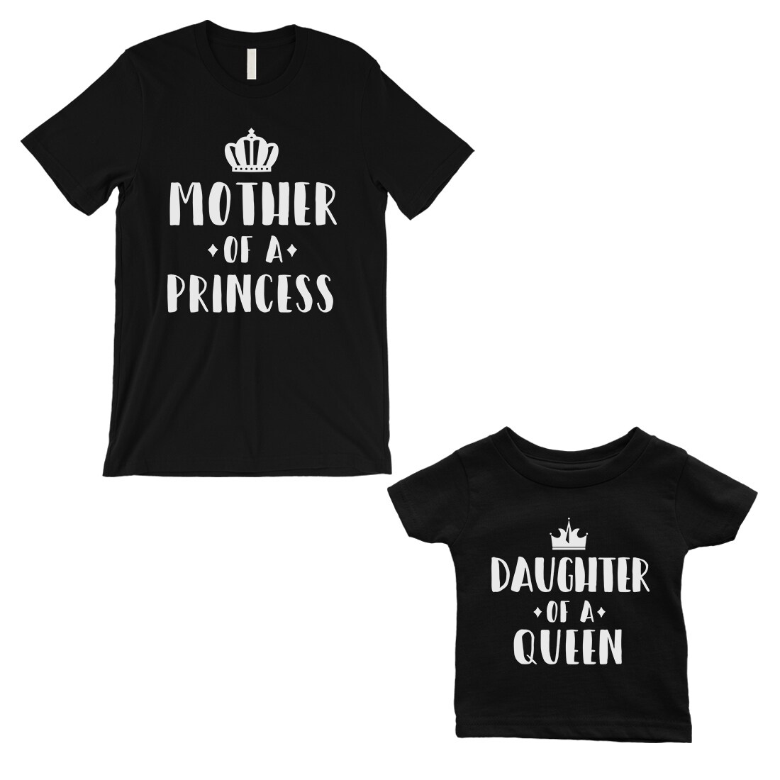 Shop Queen Of Princess Matching Shirts Black For First Mother S