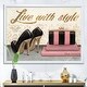 preview thumbnail 9 of 11, Designart "Gold Fabulous Life Style II" Fashion Premium Framed Art Print 20 in. wide x 12 in. high - White