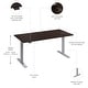 preview thumbnail 80 of 120, Bush Business Furniture Move 60 Series 60x30 Adjustable Standing Desk