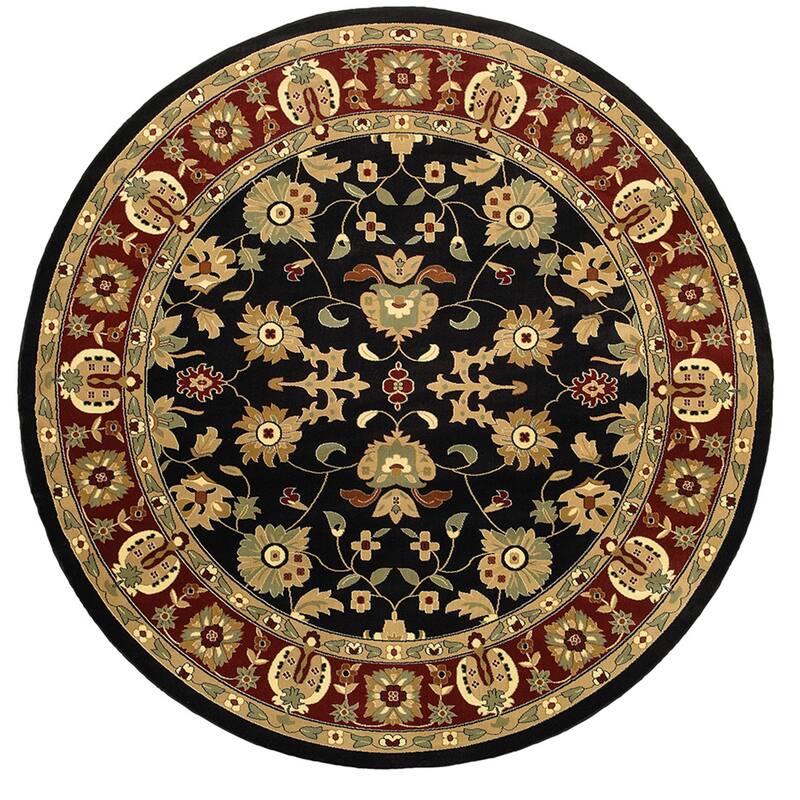 Geometric Floral Traditional Stain Resistant Woven Area Rug - 74' X '74' X '0.5