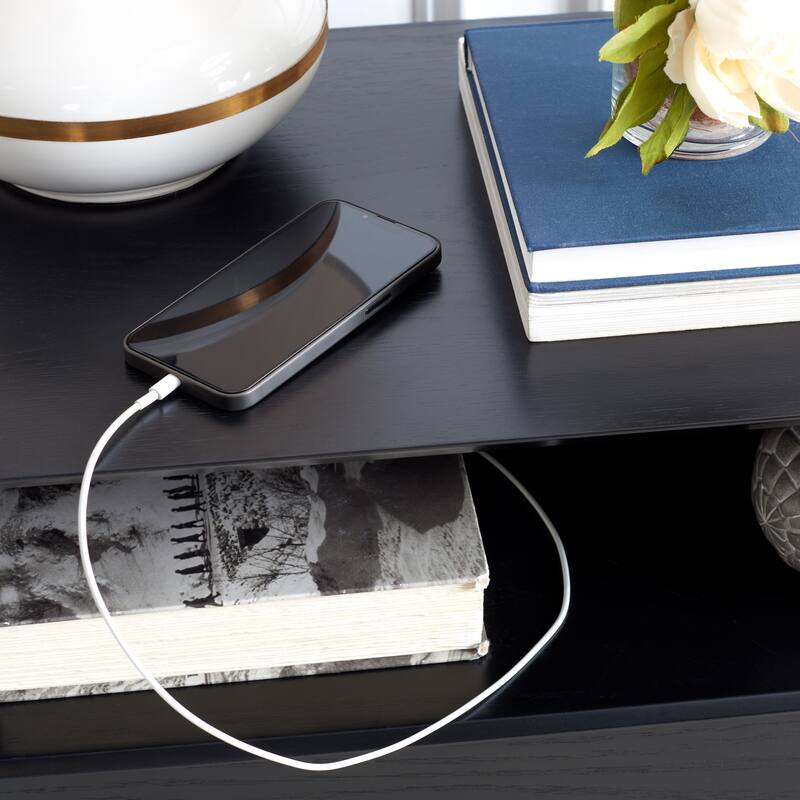 SAFAVIEH Anie 2-Drawer 1-Shelf Chest with USB Charging Port