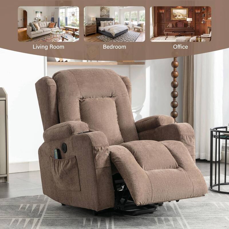 Power Lift Recliner Chair for Elderly with Heat, Massage, and USB Port