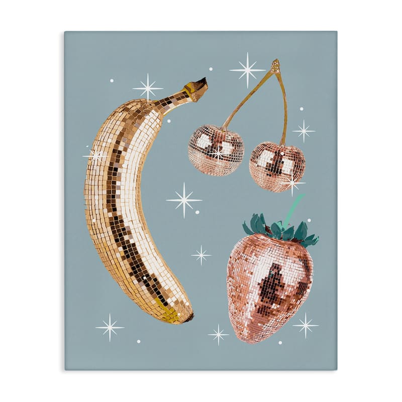 Stupell Luminous Glam Fruits Canvas Wall Art Design By Lil' Rue - 30 x 40