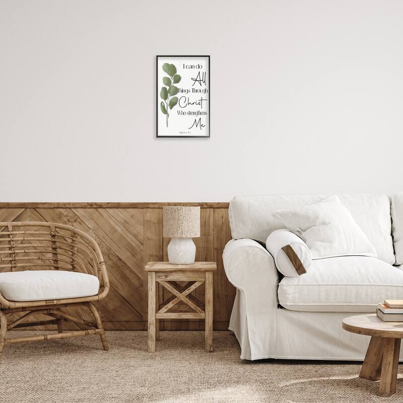 Stupell Proverb & Herb Sprig Framed Giclee Art Design By Amber Clarkson
