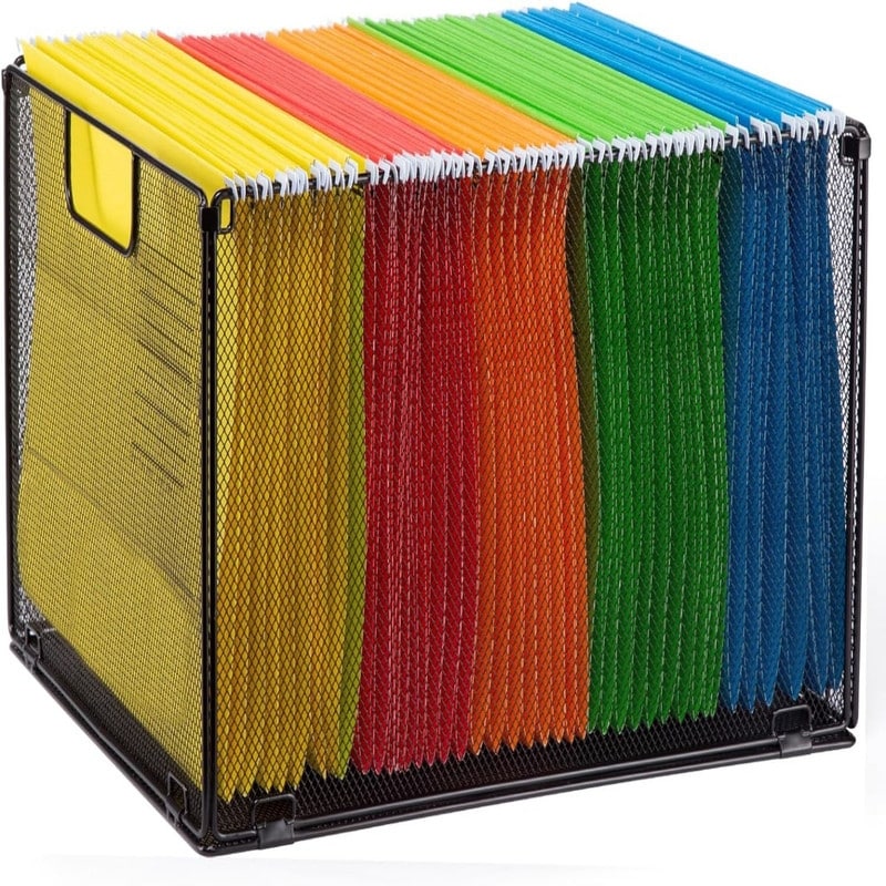 File Organizer Box Black 2 Pack