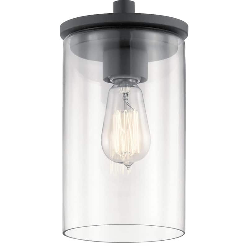 Kichler Crosby Single Light 6" Wide Mini Pendant with Clear Glass