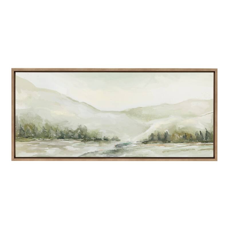 Kate and Laurel Sylvie Winter Landscape 6 Framed Canvas by Annie Quigley