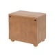 preview thumbnail 11 of 23, Christopher Knight Home - Modern Minimalist 23.62" Nightstand with Roller Glide Drawers & Solid Wood Legs, Versatile Home Use