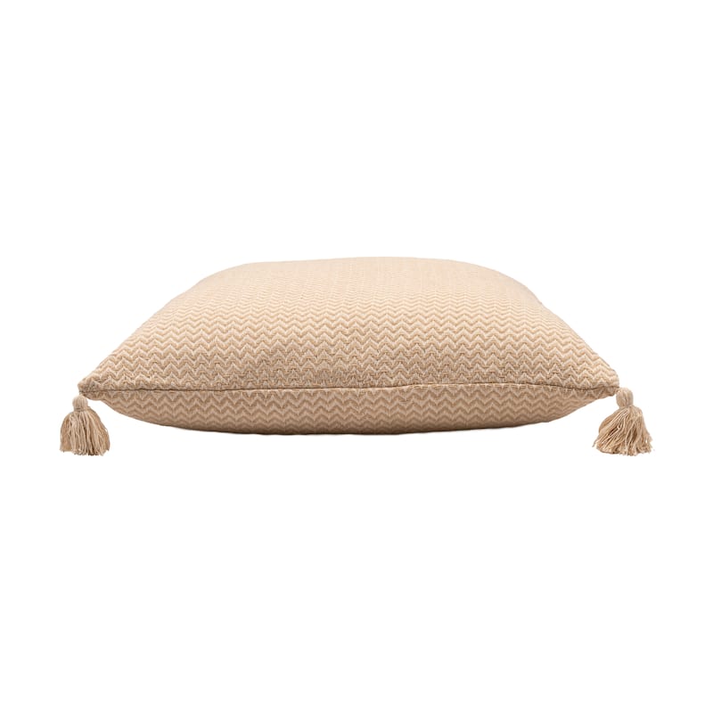 Sevita Chevron Cream and Sugar Floor Pillow 30 inch
