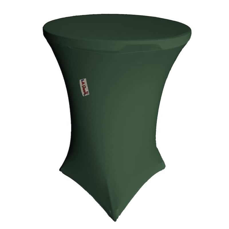 Round Spandex Cover For Cocktail Highboy Table, 32-Inch Round 42-Inch High - 32" x 32" x 42" - Hunter Green