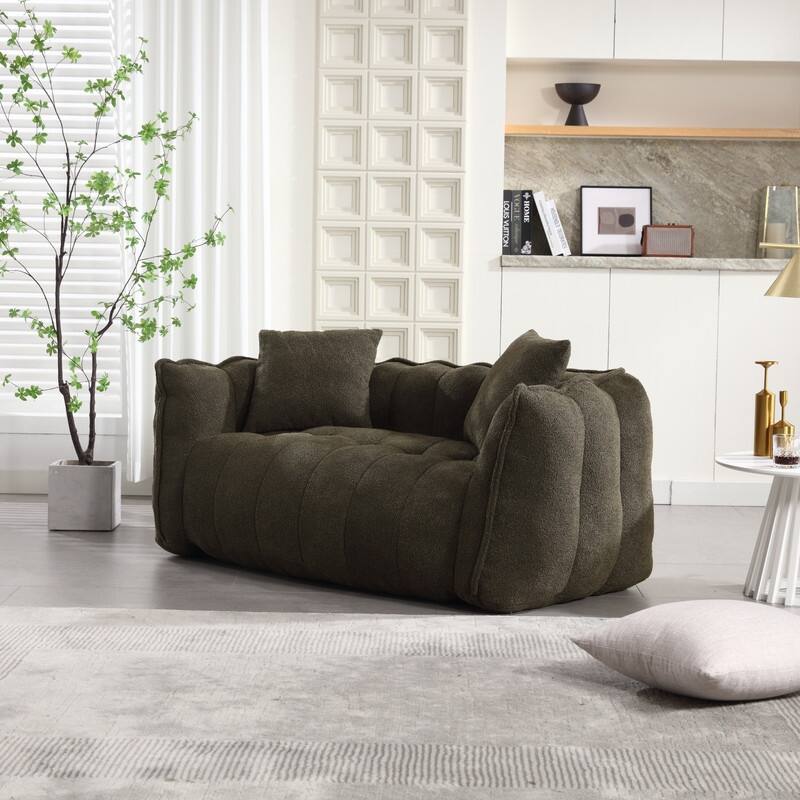 66.1''W Soft beanbag chair with high resilience foam