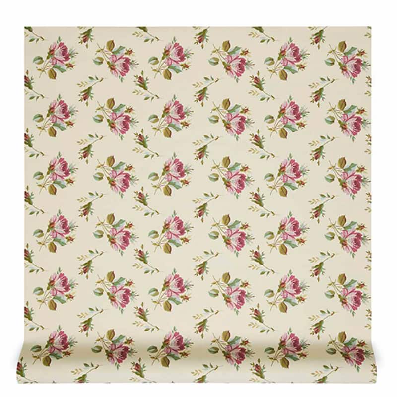Gucci Vintage Rose Printed Wallpaper - White